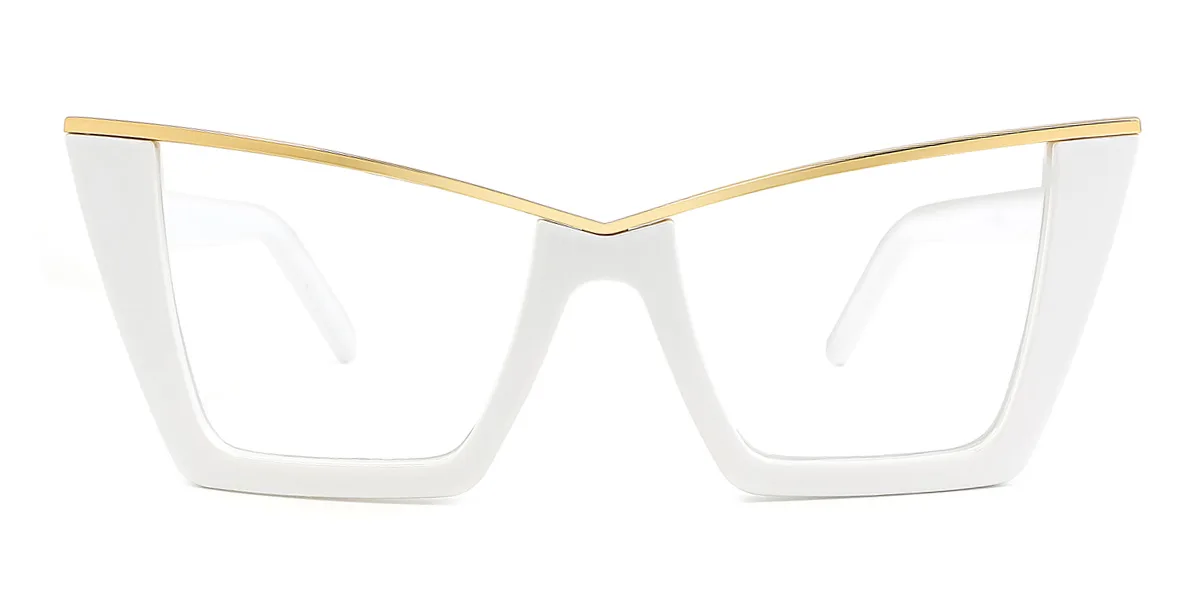 White Cateye Gorgeous Business  Eyeglasses | WhereLight