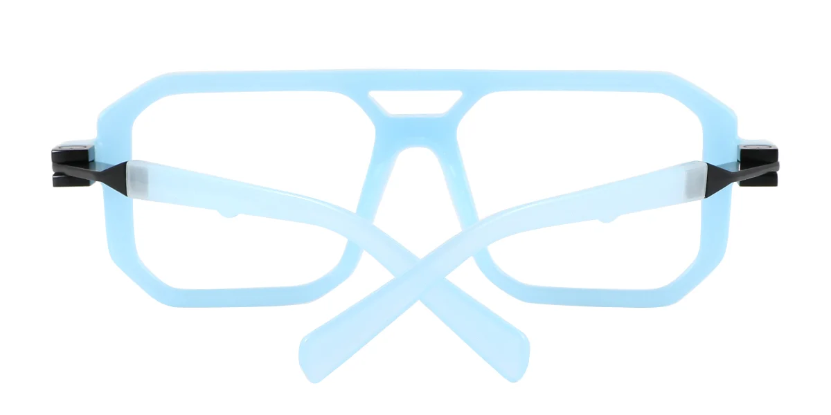 Blue Aviator Retro Custom Engraving Eyeglasses | WhereLight
