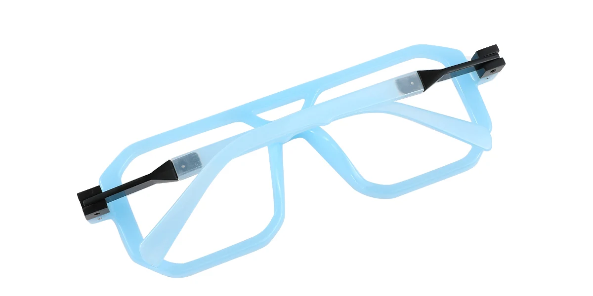 Blue Aviator Retro Custom Engraving Eyeglasses | WhereLight