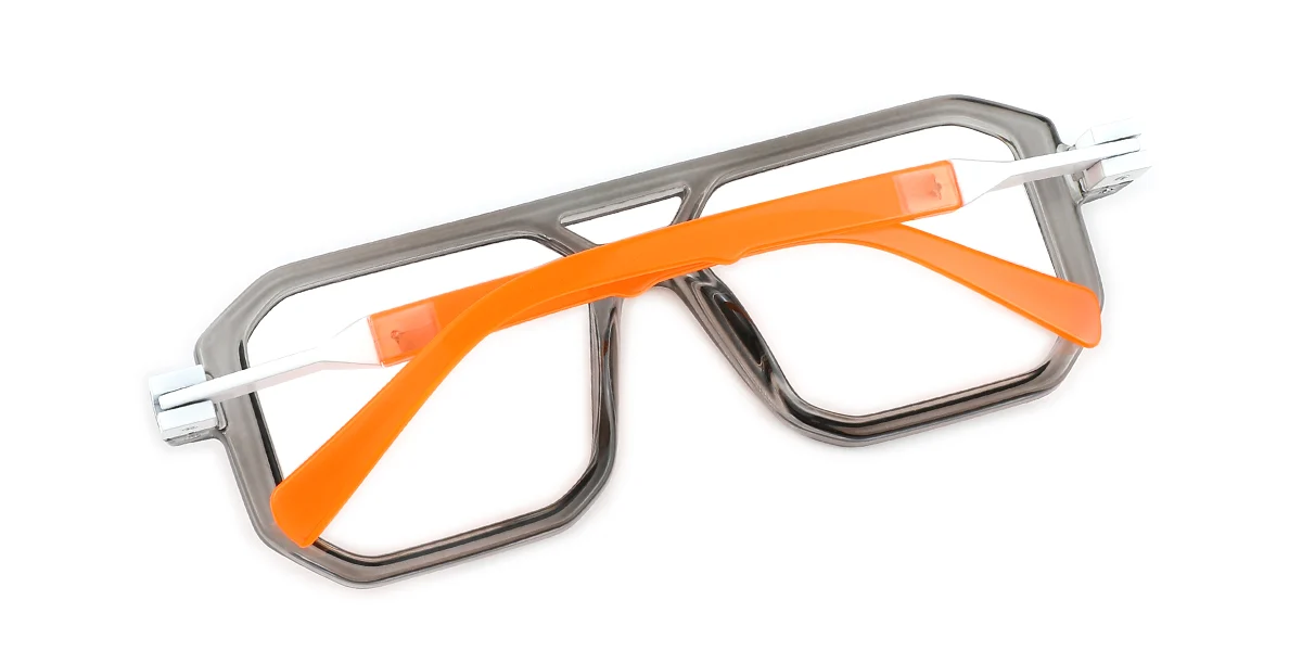 Grey Aviator Retro Custom Engraving Eyeglasses | WhereLight