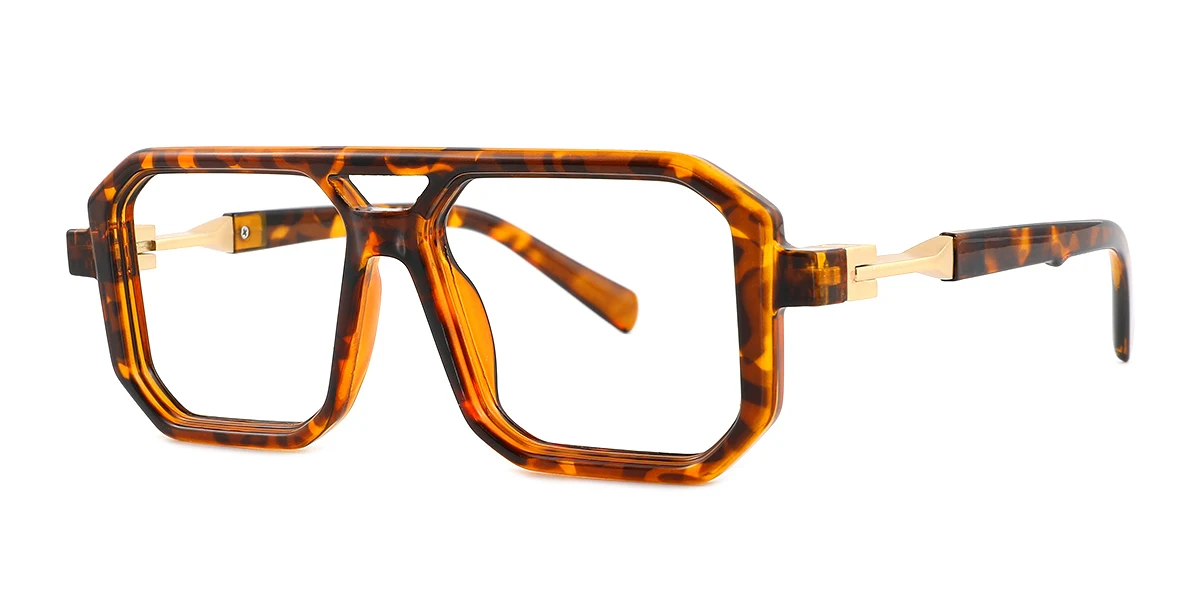 Tortoiseshell Aviator Retro Custom Engraving Eyeglasses | WhereLight