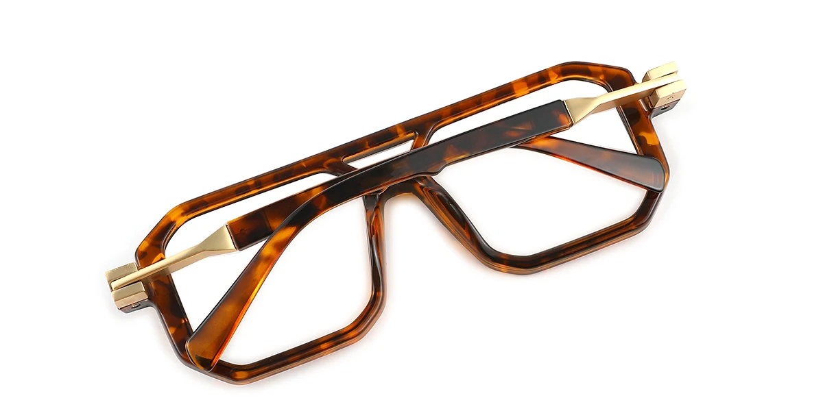 Tortoiseshell Aviator Retro Custom Engraving Eyeglasses | WhereLight