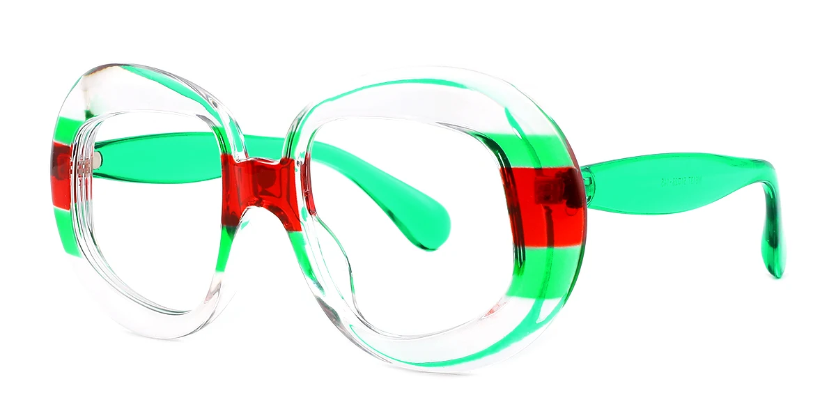 Clear Oval Retro Custom Engraving Eyeglasses | WhereLight
