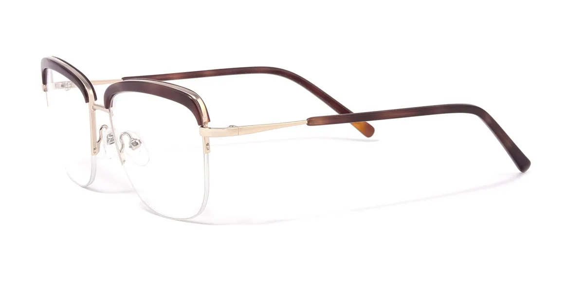 Brown Cateye Unique Spring Hinges Eyeglasses | WhereLight