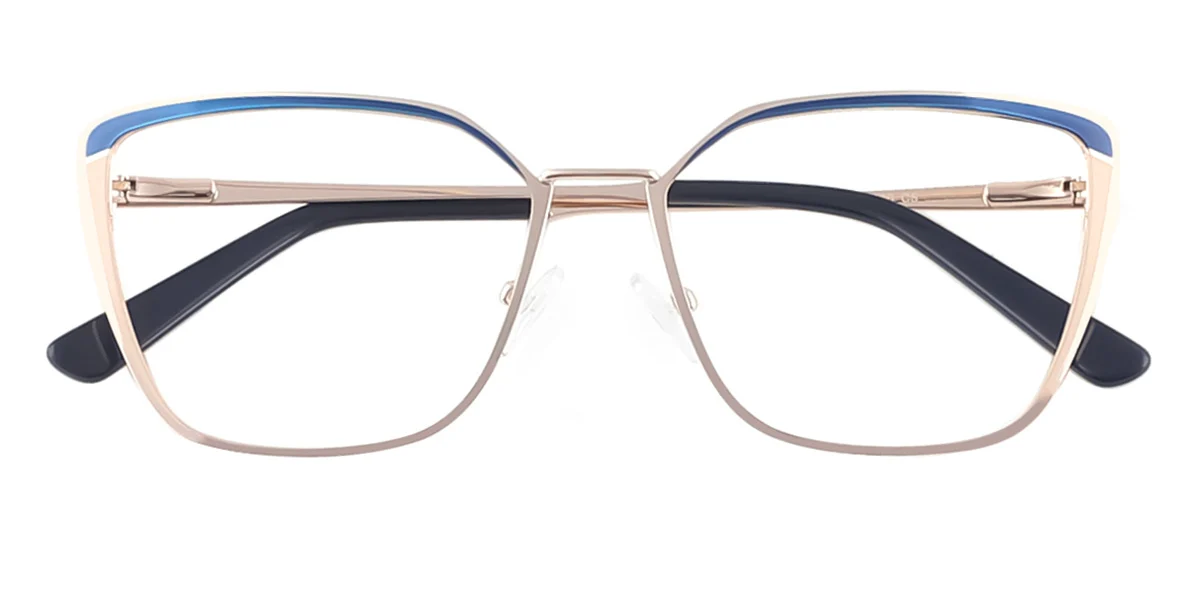Blue Oval Unique Spring Hinges Eyeglasses | WhereLight