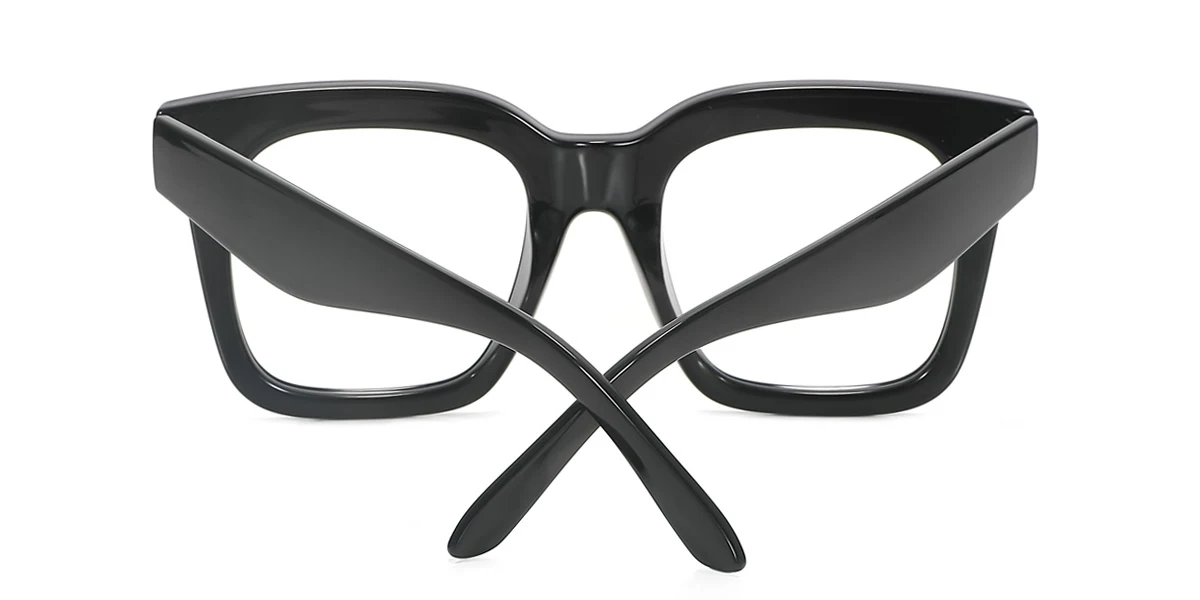 Black Rectangle Unique Custom Engraving Eyeglasses | WhereLight