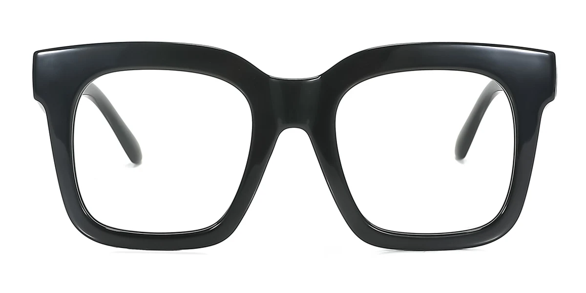 Black Rectangle Unique Custom Engraving Eyeglasses | WhereLight