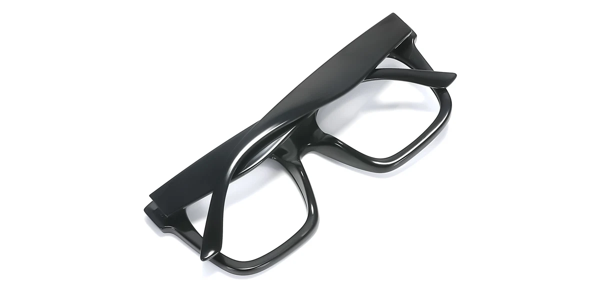 Black Rectangle Unique Custom Engraving Eyeglasses | WhereLight