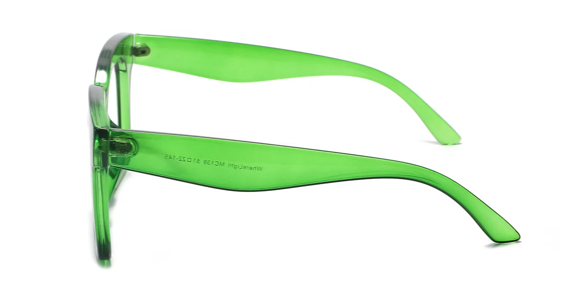 Green Rectangle Unique Custom Engraving Eyeglasses | WhereLight