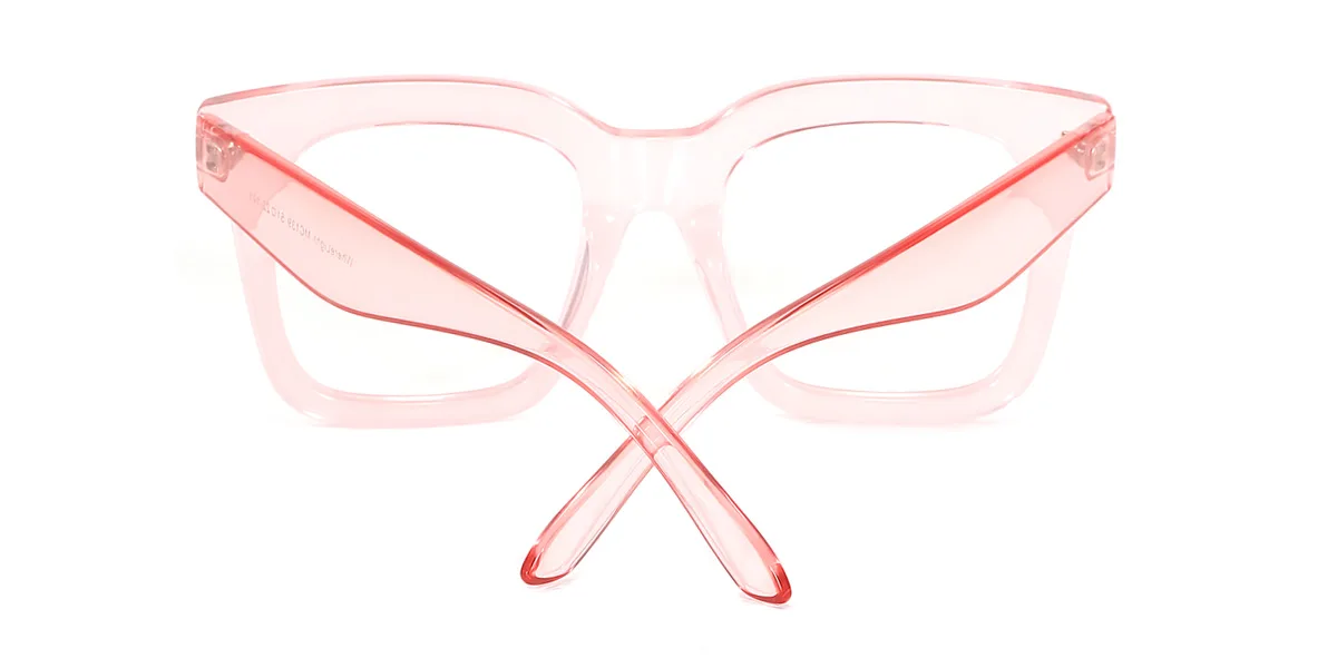 Pink Rectangle Unique Custom Engraving Eyeglasses | WhereLight