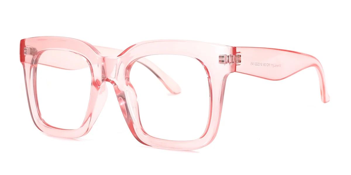 Pink Rectangle Unique Custom Engraving Eyeglasses | WhereLight