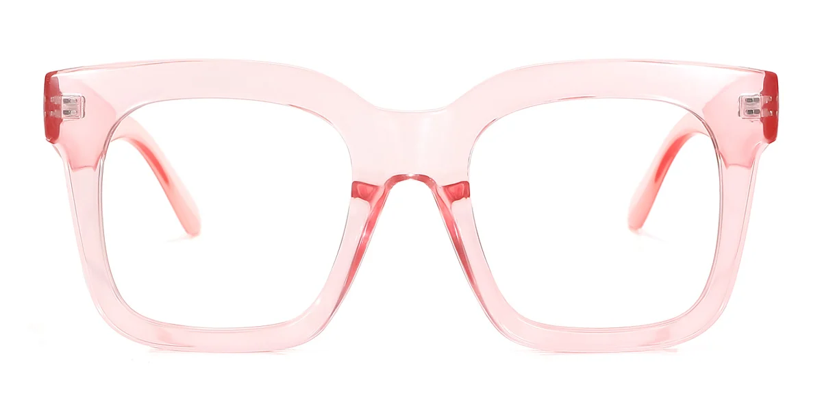 Pink Rectangle Unique Custom Engraving Eyeglasses | WhereLight