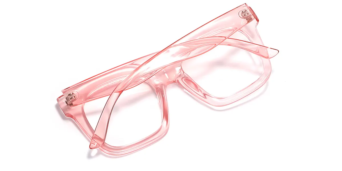 Pink Rectangle Unique Custom Engraving Eyeglasses | WhereLight