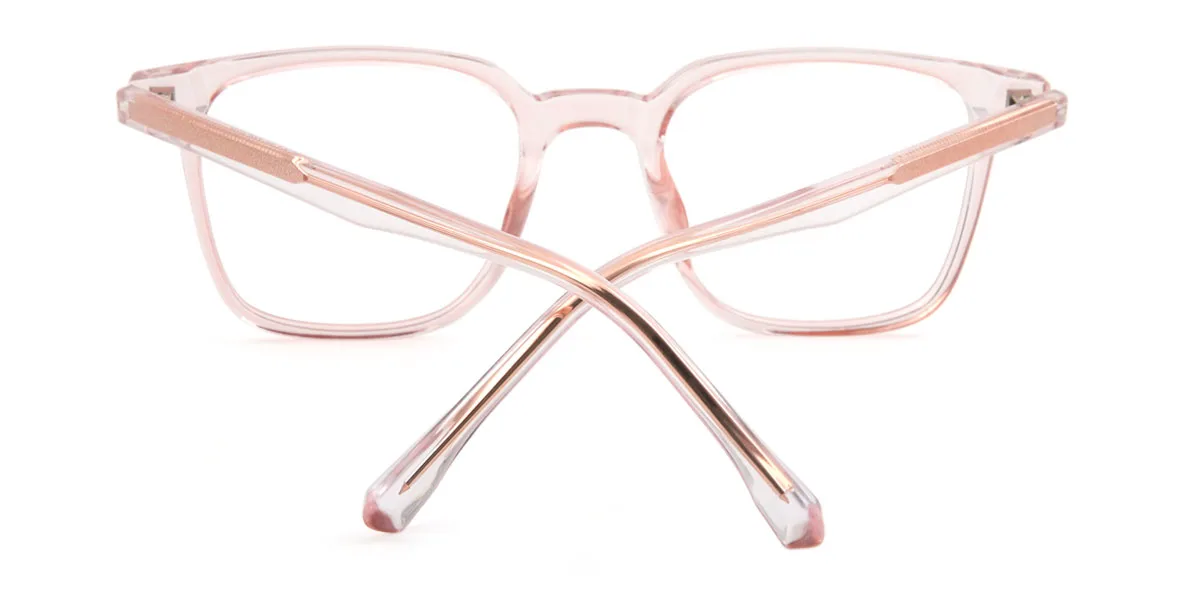 Pink Rectangle Gorgeous Custom Engraving Eyeglasses | WhereLight