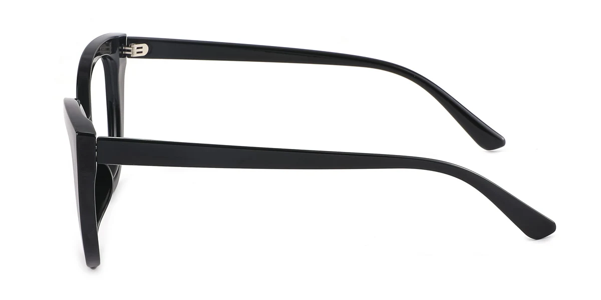 Black Cateye Simple Classic Retro Unique Gorgeous Custom Engraving Eyeglasses | WhereLight