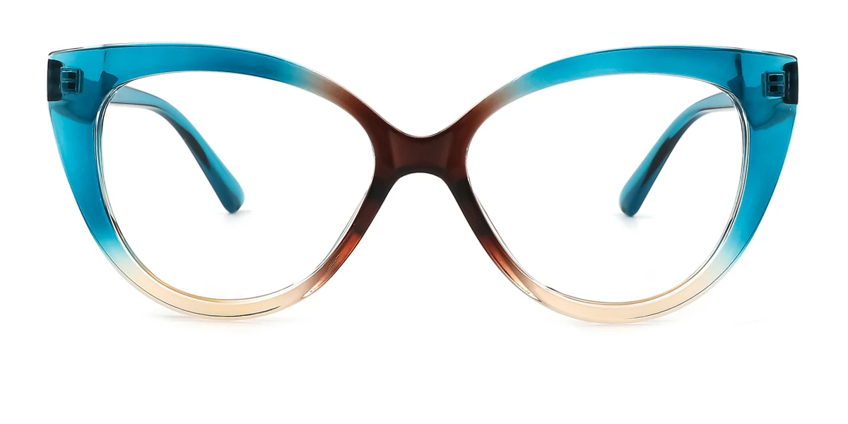 Blue Cateye Simple Classic Retro Unique Gorgeous Custom Engraving Eyeglasses | WhereLight