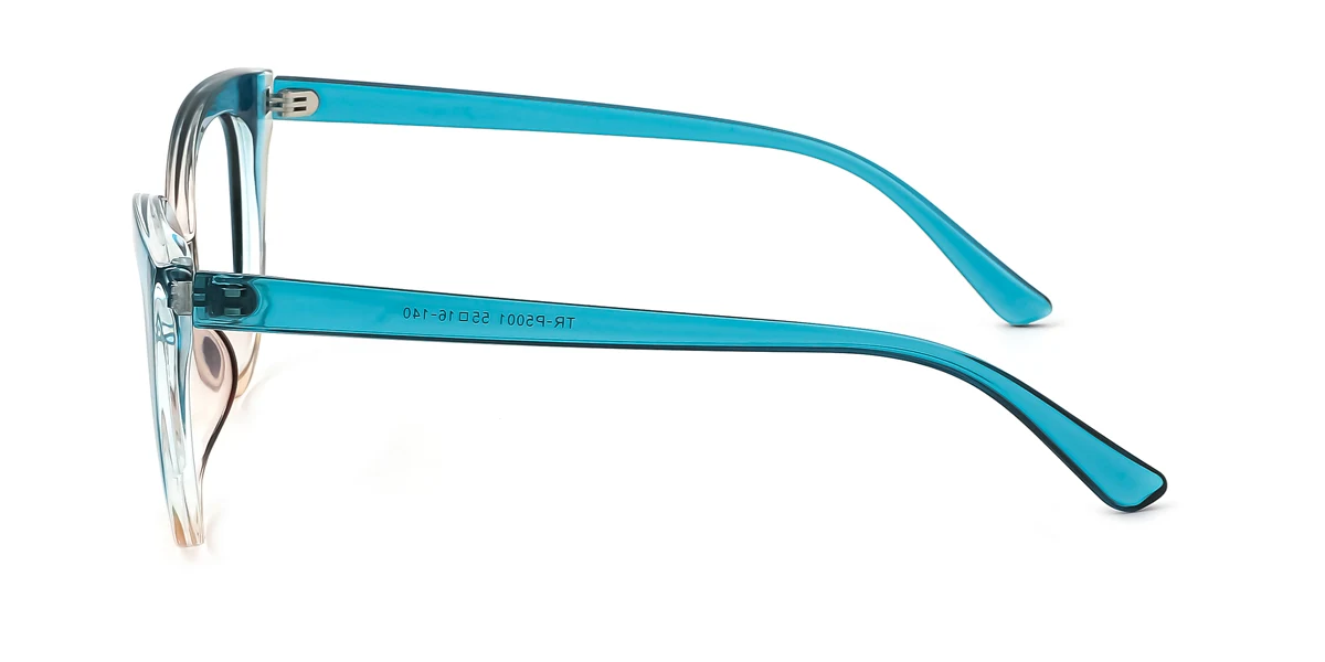 Blue Cateye Simple Classic Retro Unique Gorgeous Custom Engraving Eyeglasses | WhereLight
