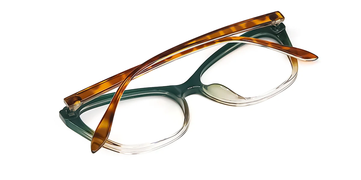 Green Cateye Simple Unique Gorgeous Custom Engraving Eyeglasses | WhereLight