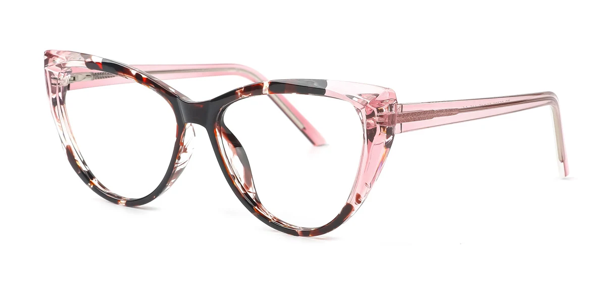 Pink Cateye Unique Gorgeous Spring Hinges Custom Engraving Eyeglasses | WhereLight