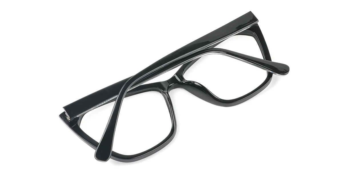 Black Cateye Gorgeous Spring Hinges Custom Engraving Eyeglasses | WhereLight