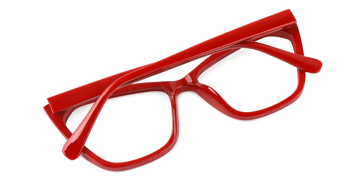 Red Cateye Gorgeous Spring Hinges Custom Engraving Eyeglasses | WhereLight