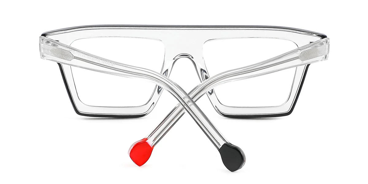 Clear Rectangle Gorgeous  Eyeglasses | WhereLight