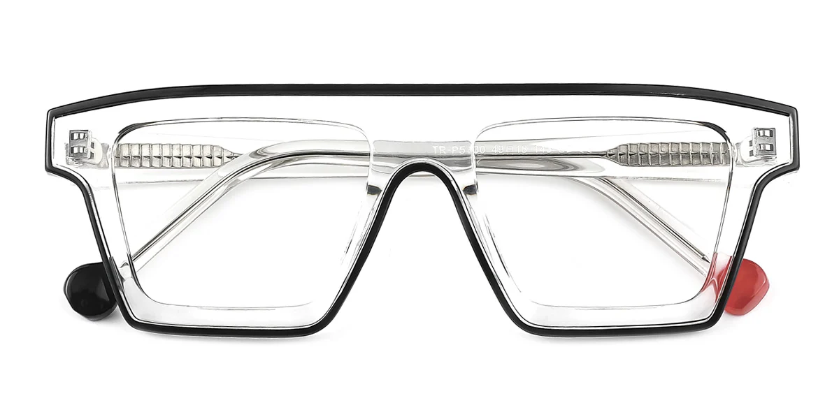 Clear Rectangle Gorgeous  Eyeglasses | WhereLight