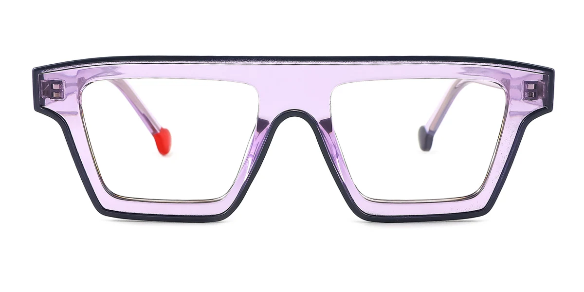 Purple Rectangle Gorgeous  Eyeglasses | WhereLight