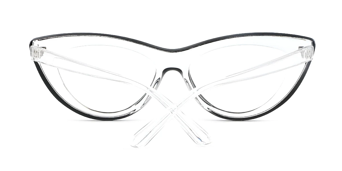 Black Cateye Simple Classic Custom Engraving Eyeglasses | WhereLight