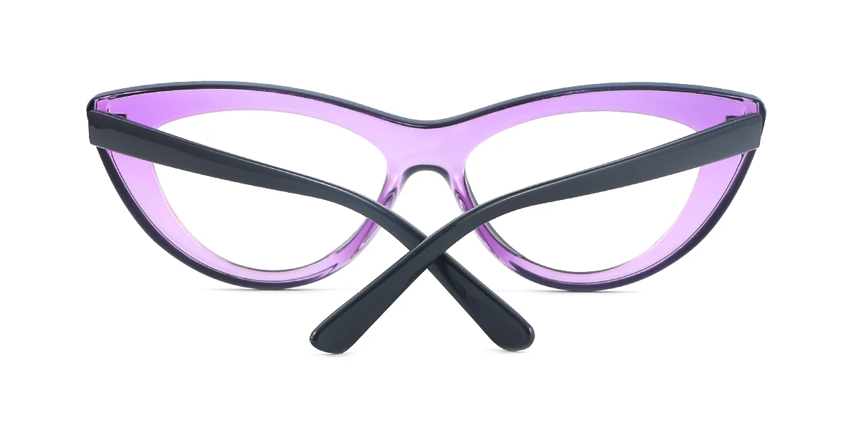Purple Cateye Simple Classic Custom Engraving Eyeglasses | WhereLight