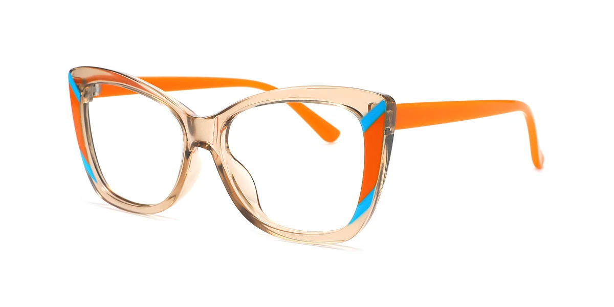 Brown Cateye Unique  Eyeglasses | WhereLight