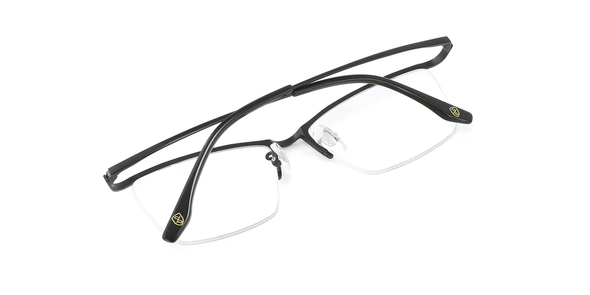 Black Rectangle Gorgeous Custom Engraving Eyeglasses | WhereLight