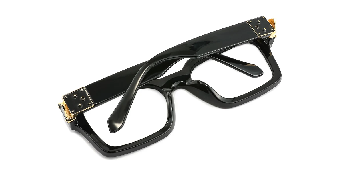Black Rectangle Unique Gorgeous  Eyeglasses | WhereLight