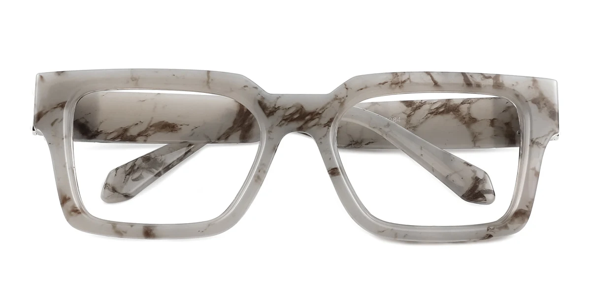 Grey Rectangle Unique Gorgeous  Eyeglasses | WhereLight