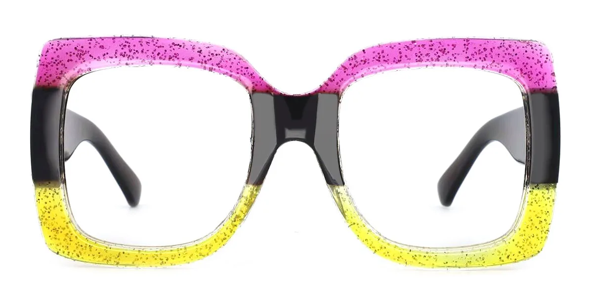 Purple Geometric Unique Gorgeous Custom Engraving Eyeglasses | WhereLight