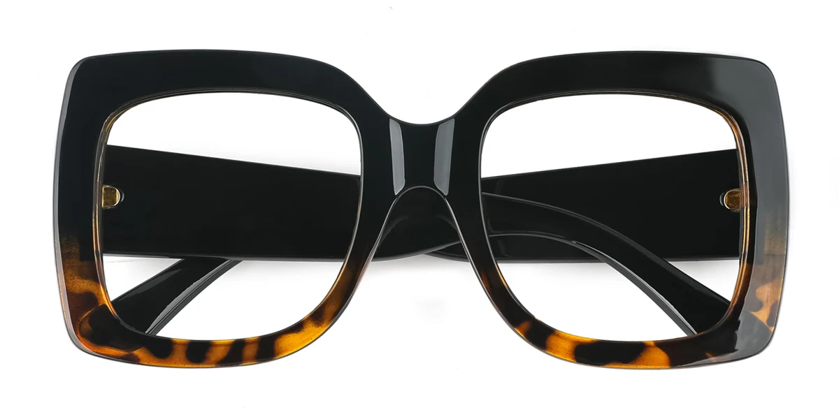 Tortoiseshell Geometric Unique Gorgeous Custom Engraving Eyeglasses | WhereLight