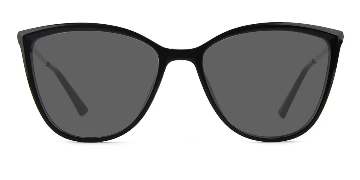 Black Cateye Unique Spring Hinges Super Light Eyeglasses | WhereLight