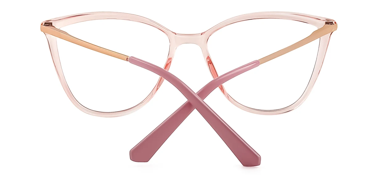 Pink Cateye Unique Spring Hinges Super Light Eyeglasses | WhereLight