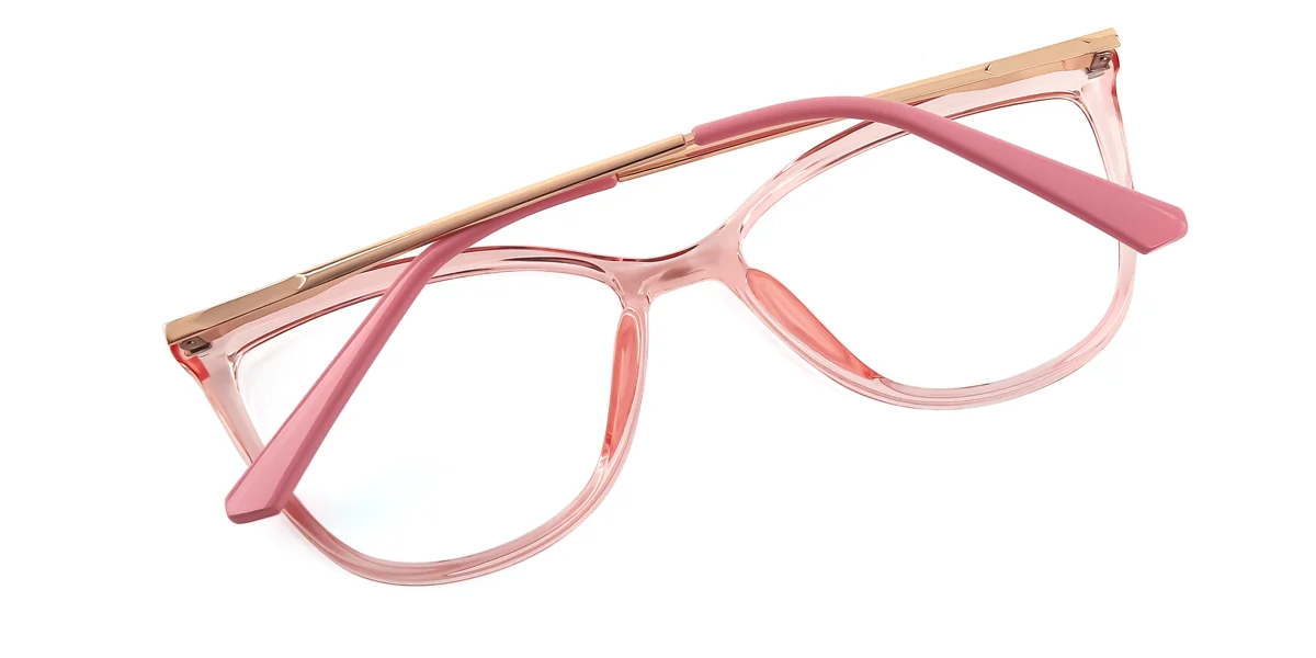 Pink Cateye Unique Spring Hinges Super Light Eyeglasses | WhereLight