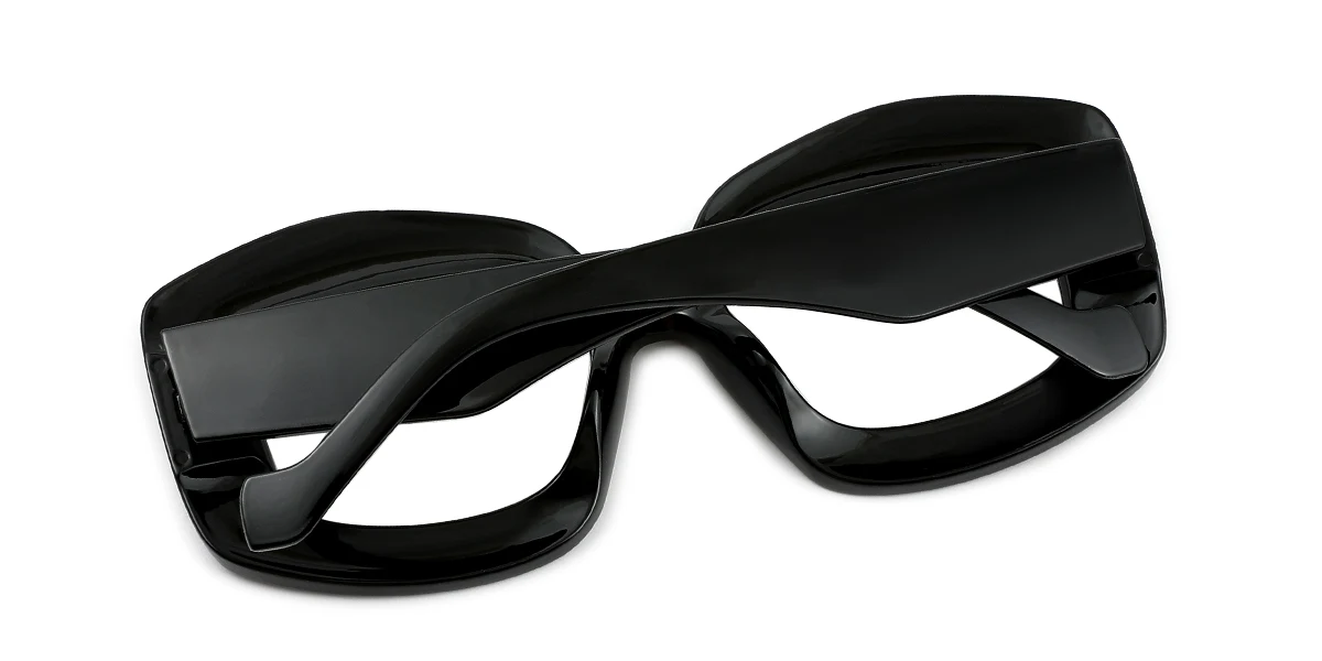 Black Irregular Unique Gorgeous Custom Engraving Eyeglasses | WhereLight