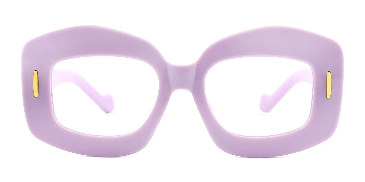 Purple Irregular Unique Gorgeous Custom Engraving Eyeglasses | WhereLight