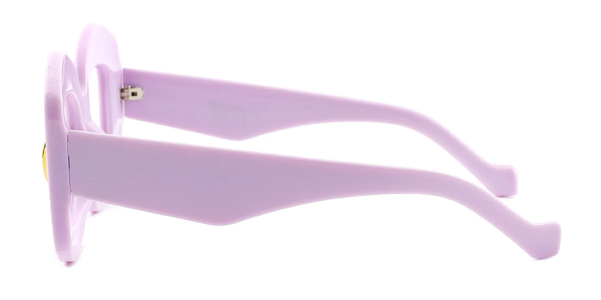 Purple Irregular Unique Gorgeous Custom Engraving Eyeglasses | WhereLight
