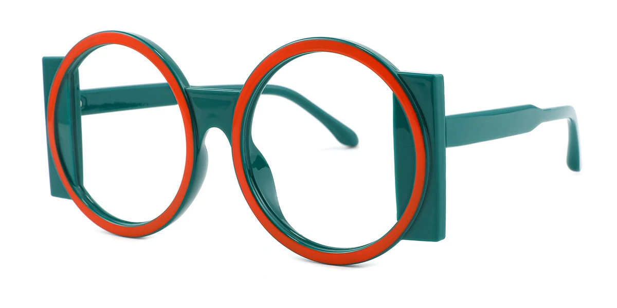 Green Round Gorgeous  Eyeglasses | WhereLight