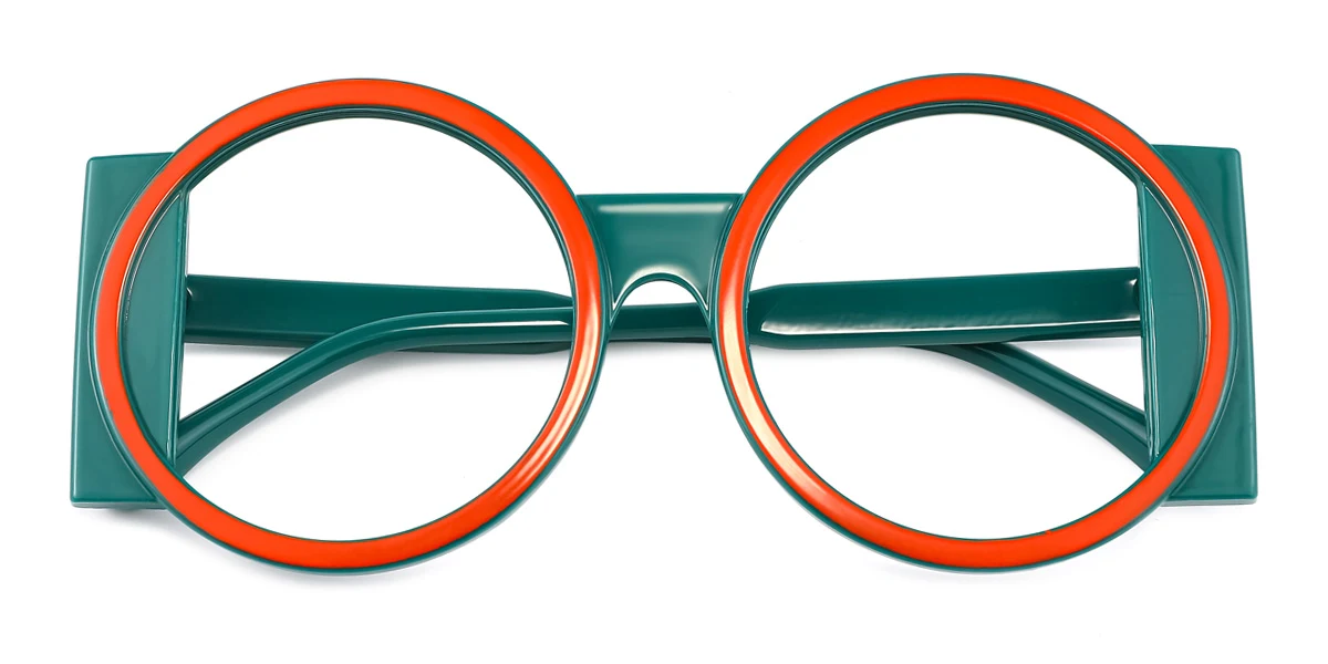 Green Round Gorgeous  Eyeglasses | WhereLight