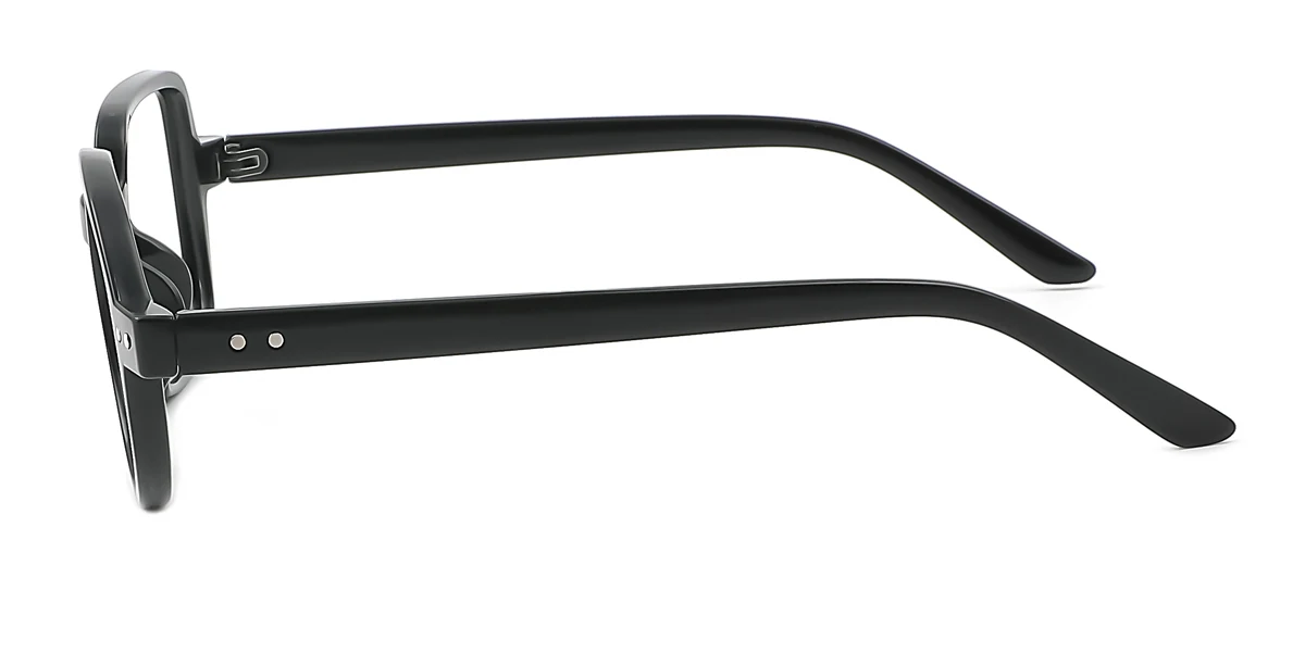 Black Rectangle Round Classic Retro Unique Custom Engraving Eyeglasses | WhereLight