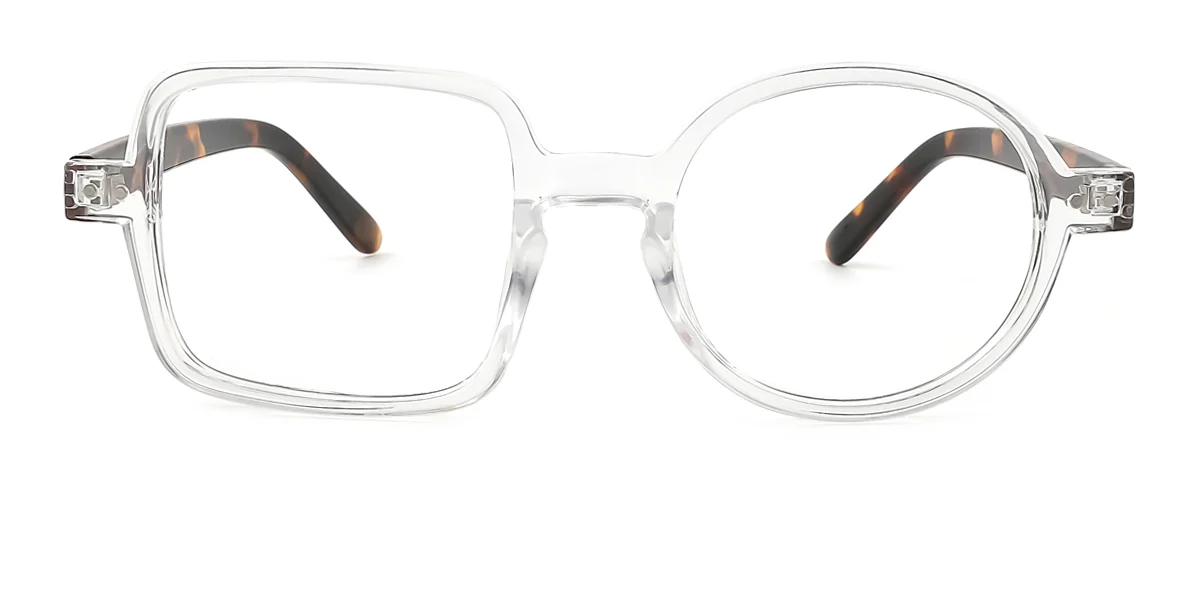 Clear Rectangle Round Classic Retro Unique Custom Engraving Eyeglasses | WhereLight