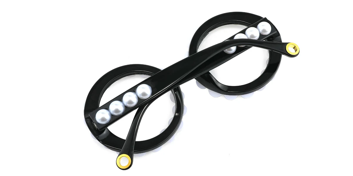 Black Round Simple Retro Custom Engraving Eyeglasses | WhereLight