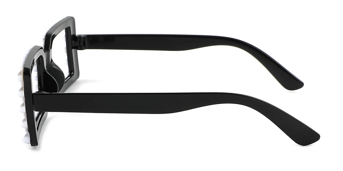 Black Rectangle Gorgeous Custom Engraving Eyeglasses | WhereLight