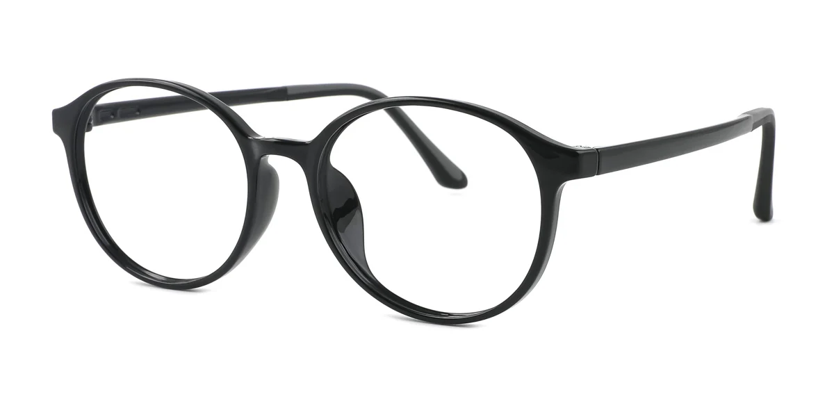 Black Oval Unique Gorgeous Super Light Custom Engraving Eyeglasses | WhereLight