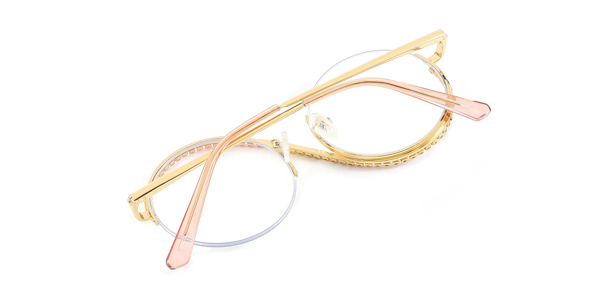 Pink Round Unique  Eyeglasses | WhereLight